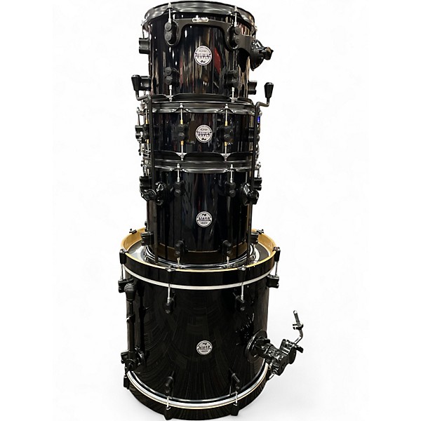 Used DW 4 Piece Concept Series Maple Black Sparkle Drum Kit