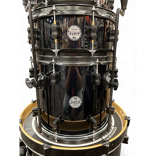 Used DW 4 Piece Concept Series Maple Black Sparkle Drum Kit
