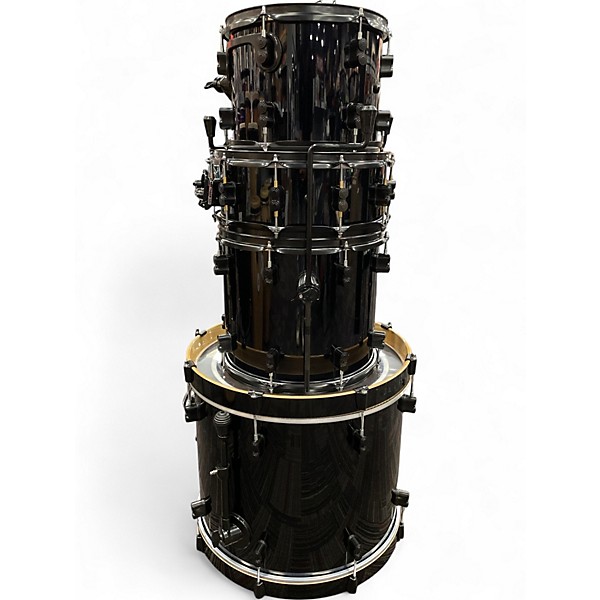 Used DW 4 Piece Concept Series Maple Black Sparkle Drum Kit