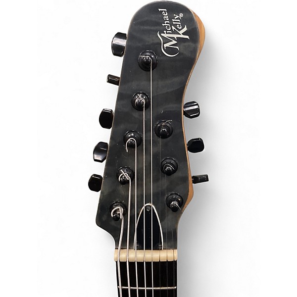 Used Michael Kelly 508 8-string Trans Black Solid Body Electric Guitar