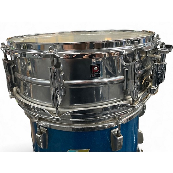 Vintage 1970s Ludwig 5 Piece 60s big beat Blue Drum Kit