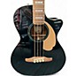 Used Fender Kingman Acoustic Electric Bass Black Acoustic Bass Guitar