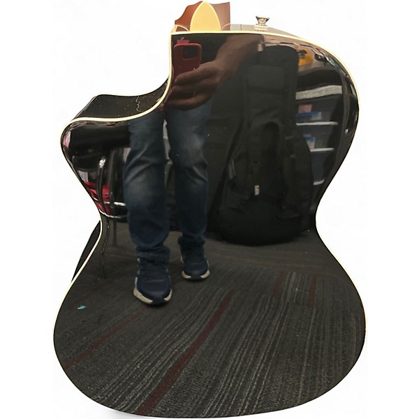 Used Fender Kingman Acoustic Electric Bass Black Acoustic Bass Guitar