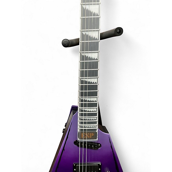 Used ESP E-II ALEXI RIPPED PURPLE Solid Body Electric Guitar