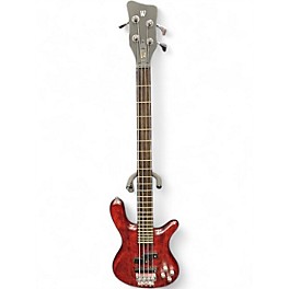 Used Warwick Streamer Stage I 4 String Red Electric Bass Guitar