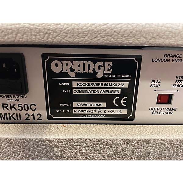 Used Orange Amplifiers Rockerverb RK50HTC MKII 50W Tube Guitar Amp Head
