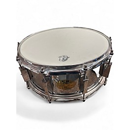 Used Pork Pie 14X6.5 Little Squealer Snare Chrome over Brass Drum