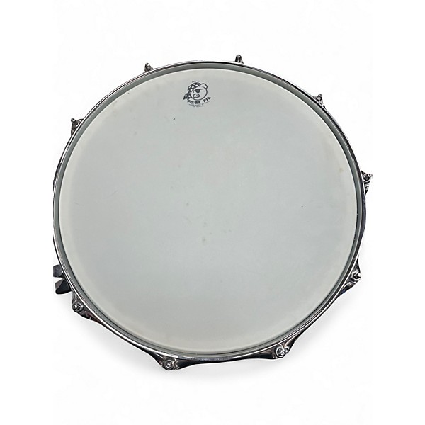 Used Pork Pie 14X6.5 Little Squealer Snare Chrome over Brass Drum