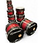 Used Noble & Cooley 9 Piece CD Maple Black Cherry Drum Kit thumbnail