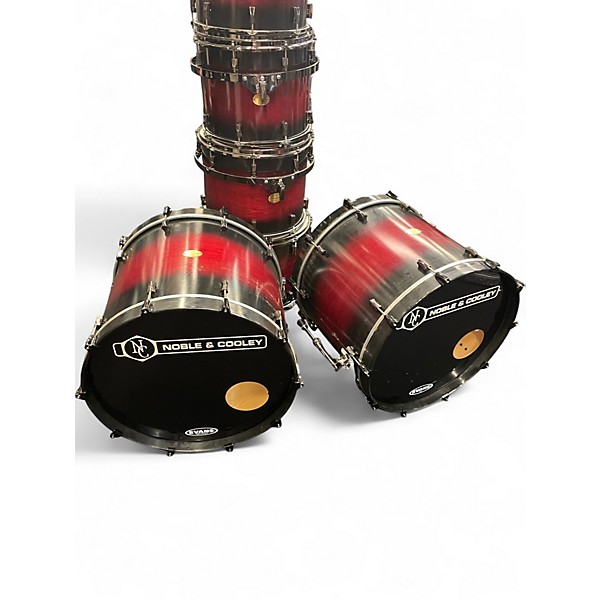 Used Noble & Cooley 9 Piece CD Maple Black Cherry Drum Kit