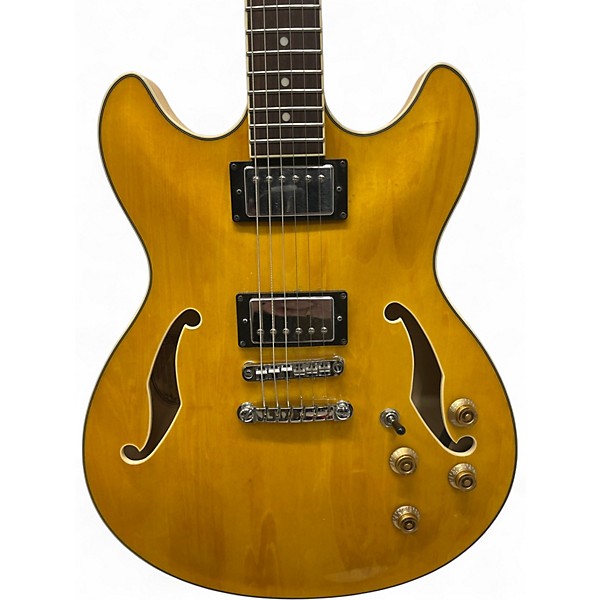 Used Ibanez AS73 Artcore Yellow Hollow Body Electric Guitar