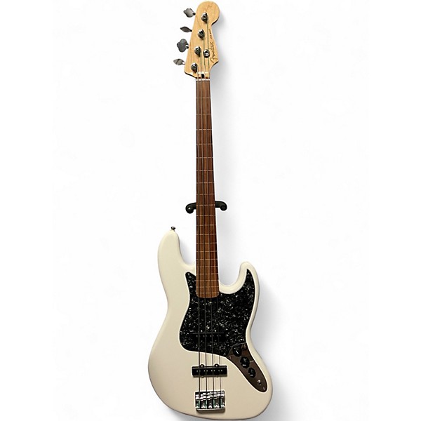 Used Fender PLAYER FRETLESS JAZZ BASS Polar White Electric