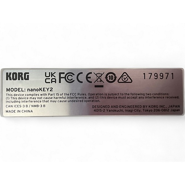Used KORG Nano Key 2 MIDI Controller