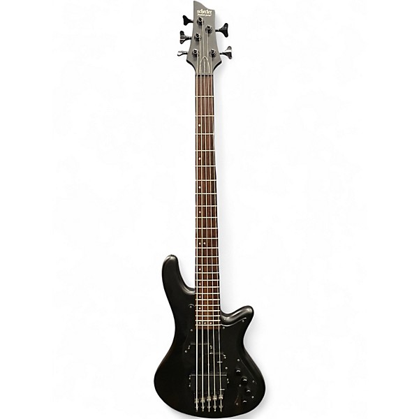 Used Schecter Guitar Research Stiletto Stealth-5  Satin Black Electric Bass Guitar
