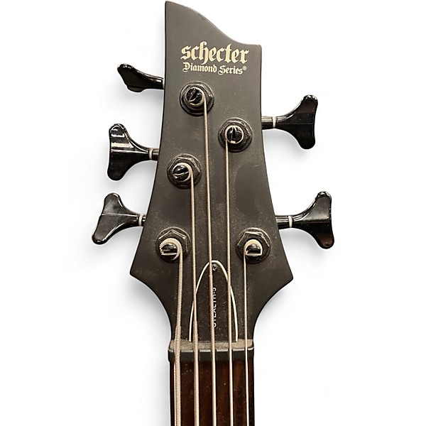 Used Schecter Guitar Research Stiletto Stealth-5  Satin Black Electric Bass Guitar