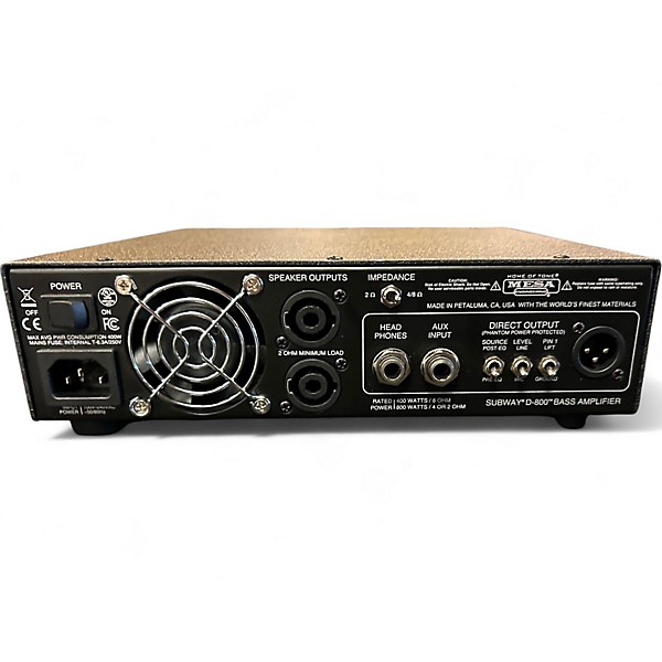 Used MESA/Boogie Subway D800 800w bass power heaf Bass Amp Head
