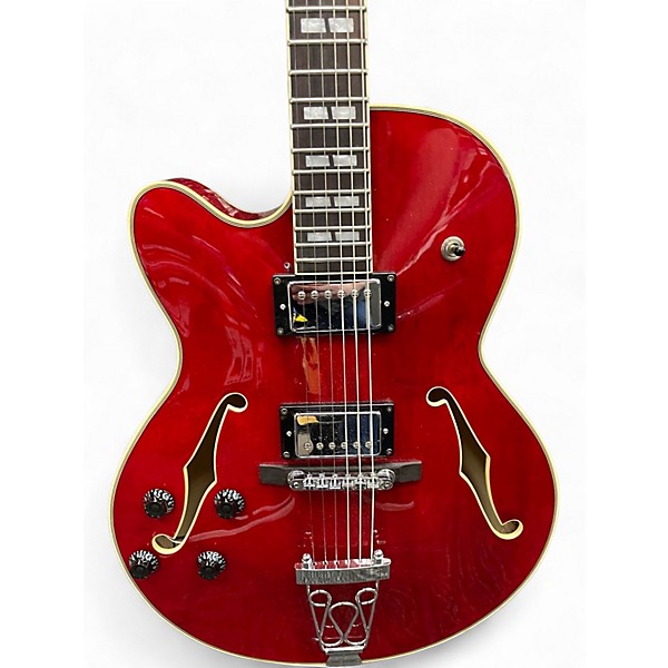 Used Sire H7F Left Handed Red Hollow Body Electric Guitar