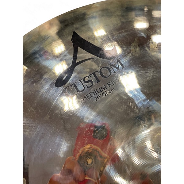 Used Zildjian 20in A Custom Medium Ride Cymbal