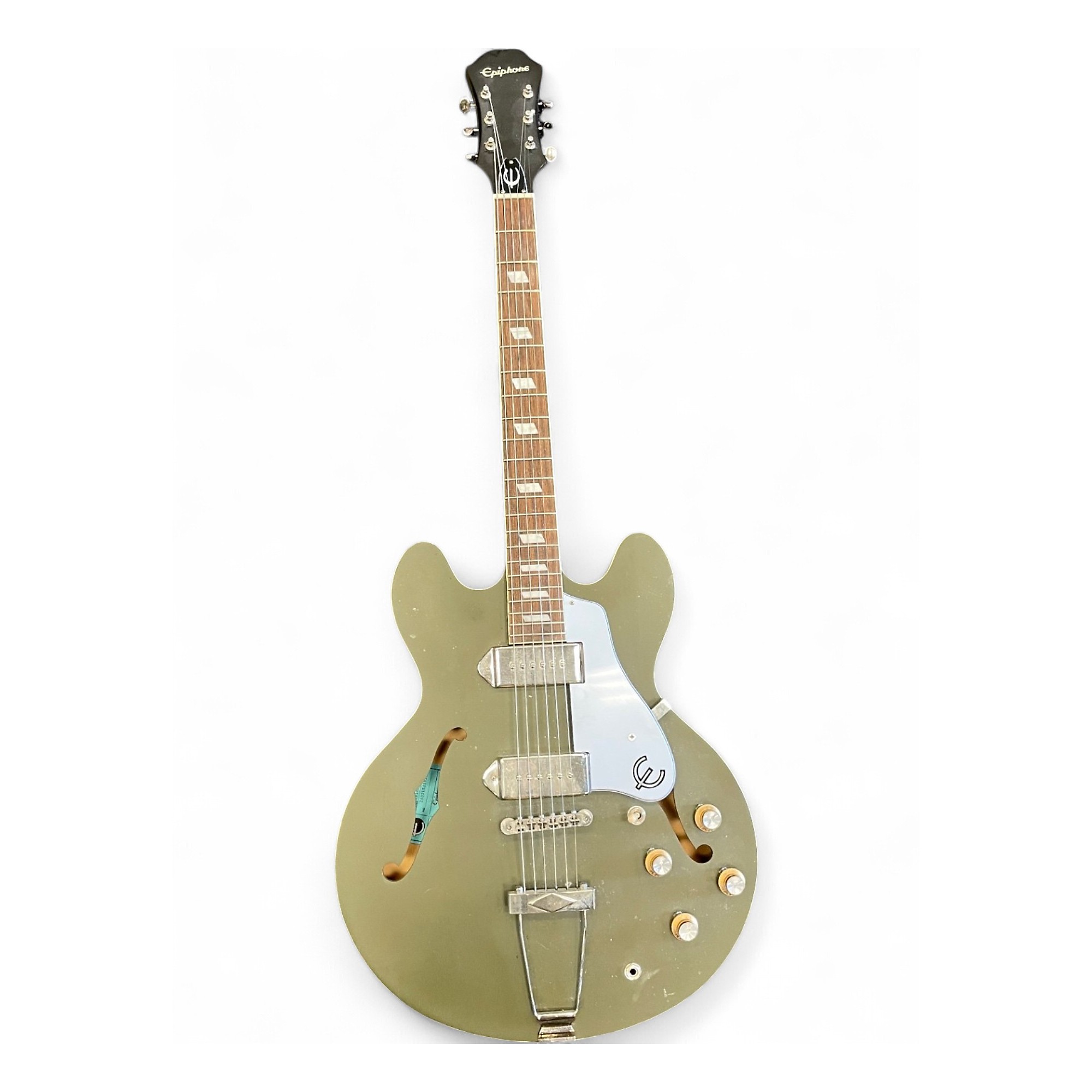 11月まで特別値下げ Epiphone Casino Worn Olive Used Epiphone Casino WORN OLIVE DRAB Hollow Body Electric