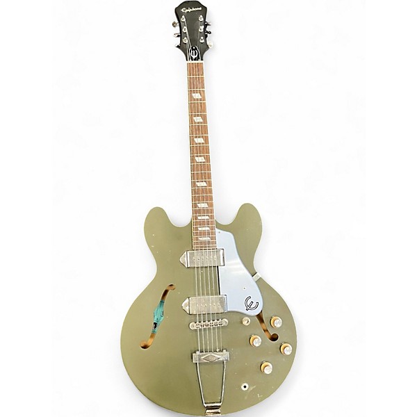 Used Epiphone Casino WORN OLIVE DRAB Hollow Body Electric