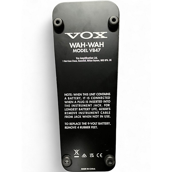 Used VOX V847 Reissue Wah Effect Pedal