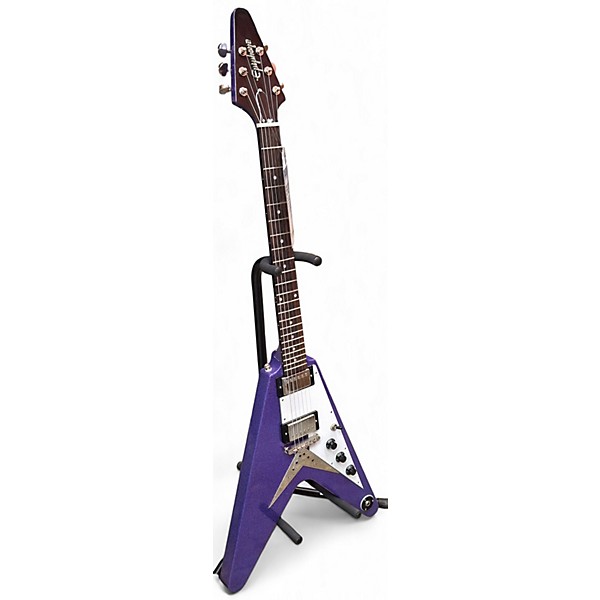 Used Epiphone Flying V Purple Solid Body Electric Guitar