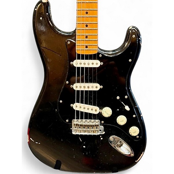 Used 2008 Fender DAVID GILMOUR RELIC CUSTOM SHOP STRAT Black Solid Body Electric Guitar
