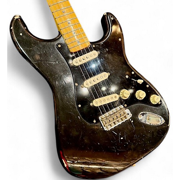 Used 2008 Fender DAVID GILMOUR RELIC CUSTOM SHOP STRAT Black Solid Body Electric Guitar