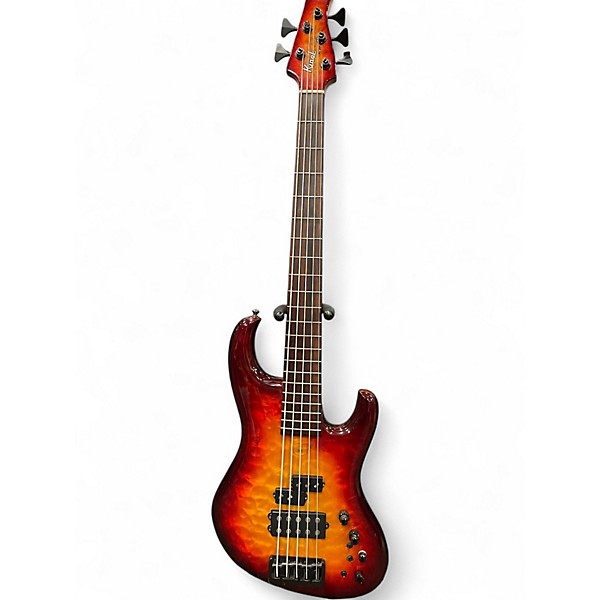 Used Kinal MK 5 FIGURED RED Electric Bass Guitar