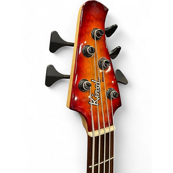 Used Kinal MK 5 FIGURED RED Electric Bass Guitar