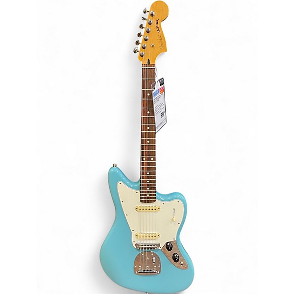 Used Fender Player II Jaguar  LIGHT BLUE Solid Body Electric Guitar