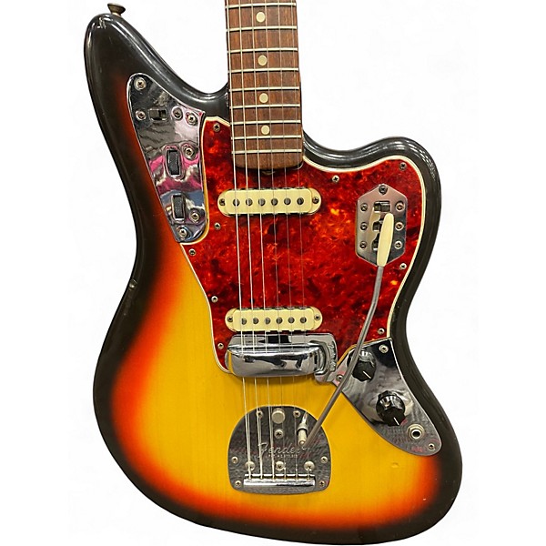 Vintage 1965 Fender Jaguar Tobacco Burst Solid Body Electric Guitar