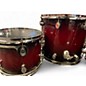 Used Pdp 7 Piece ALL-MAPLE X7 SERIES RUBY RED SPARKLE Drum Kit