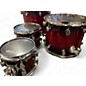 Used Pdp 7 Piece ALL-MAPLE X7 SERIES RUBY RED SPARKLE Drum Kit