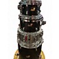 Used Ludwig 5 Piece BACKBEAT ELITE BLACK WOOD GRAIN WRAP Drum Kit thumbnail