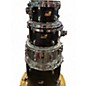 Used Ludwig 5 Piece BACKBEAT ELITE BLACK WOOD GRAIN WRAP Drum Kit