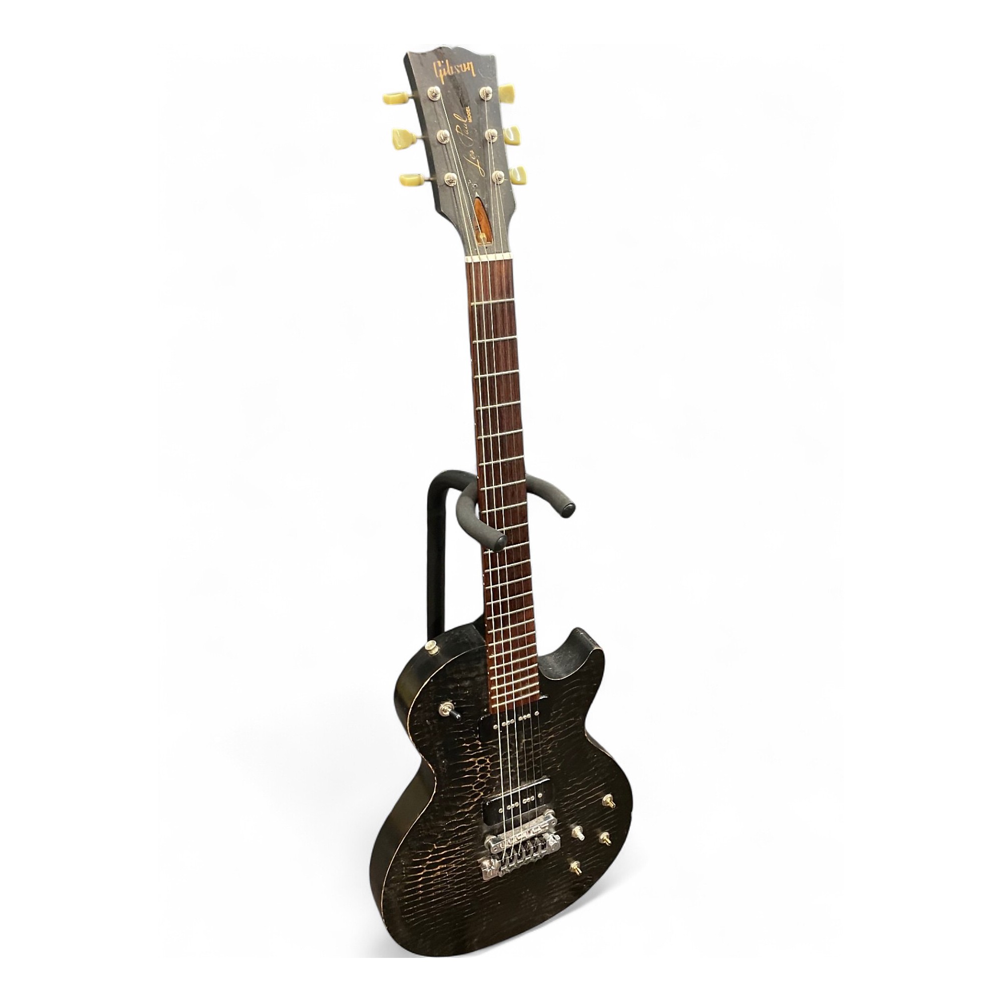 Used Gibson Les Paul BFG Gator Carved Top Black Solid Body