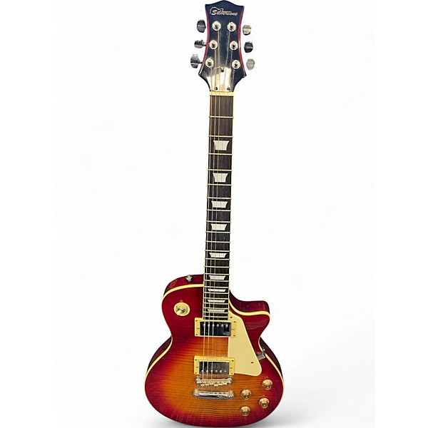 Used Silvertone SSL Cherry Sunburst Solid Body Electric Guitar