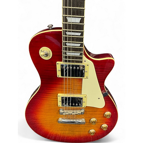 Used Silvertone SSL Cherry Sunburst Solid Body Electric Guitar