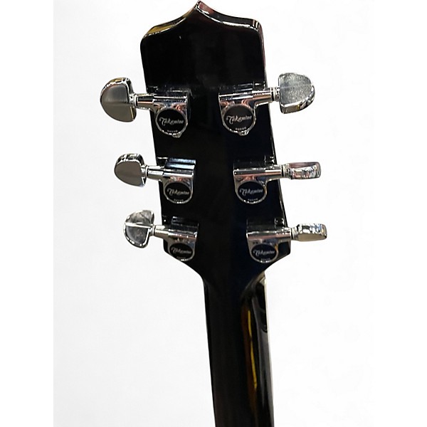 Used Takamine EF341SC Left Handed Black Acoustic Electric Guitar