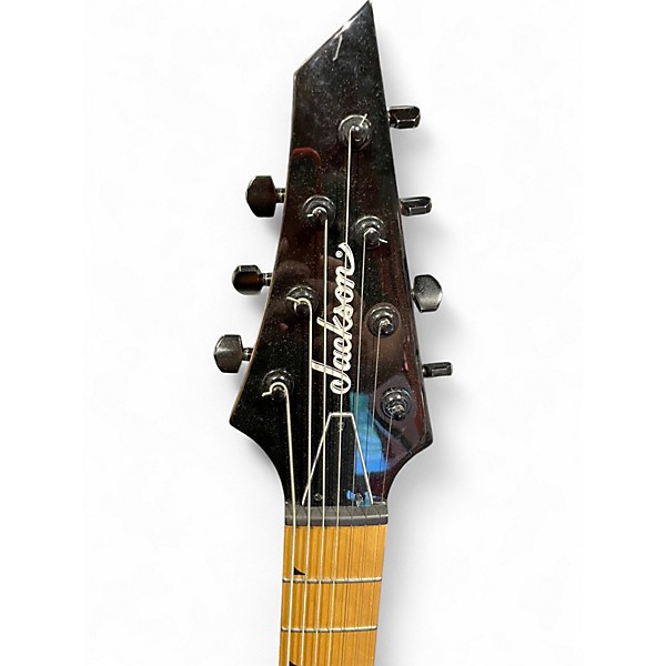 Used Jackson JS-22 DKA-M 7 STRING Black Solid Body Electric Guitar