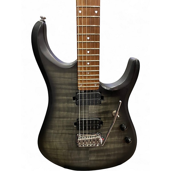 Used Sterling by Music Man JP150 TRANS BLACK SATIN Solid Body Electric Guitar