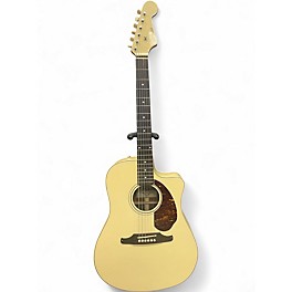 Used Fender Sonoran SCE Olympic White Acoustic Electric Guitar