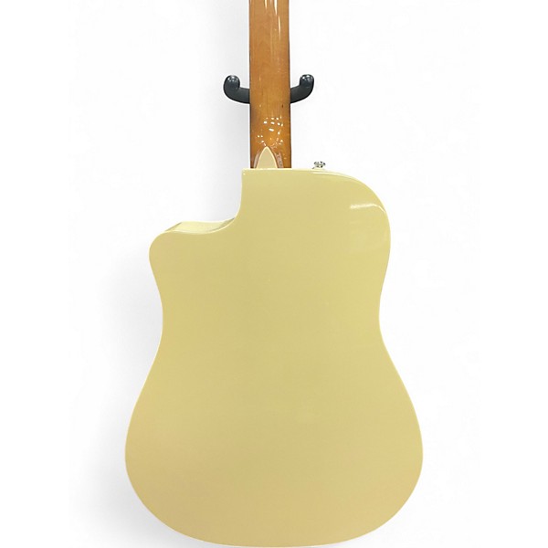 Used Fender Sonoran SCE Olympic White Acoustic Electric Guitar