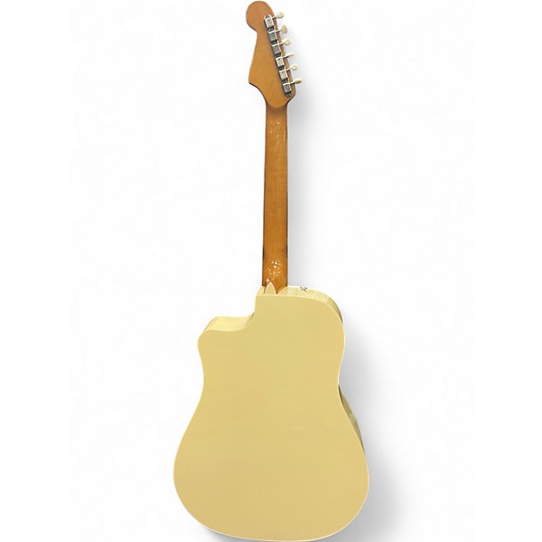 Used Fender Sonoran SCE Olympic White Acoustic Electric Guitar