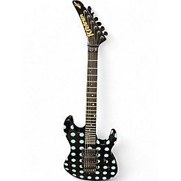 Used Kramer NIGHTSWAN Black With Blue Polka Dots Solid Body Electric Guitar