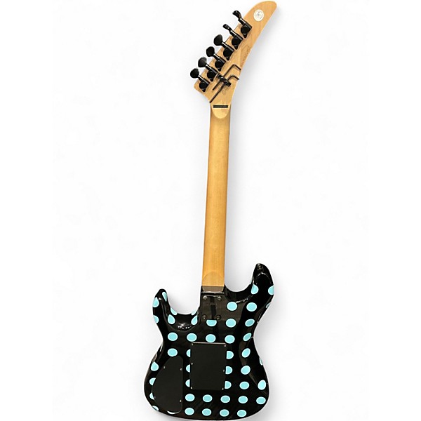 Used Kramer NIGHTSWAN Black With Blue Polka Dots Solid Body Electric Guitar