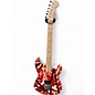 Used EVH Striped Series Frankie Red with Black and White Stripes Solid Body Electric Guitar thumbnail