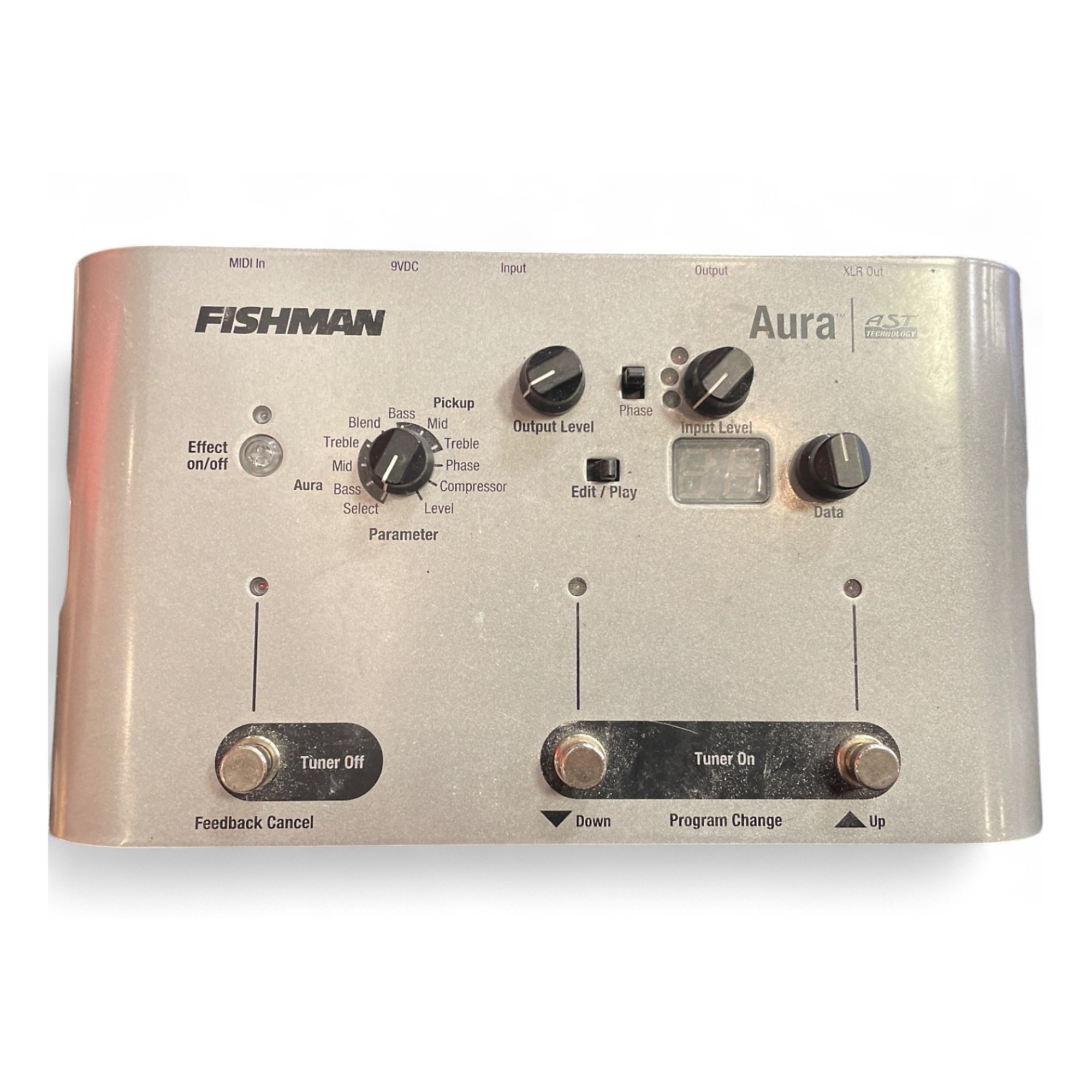 Fishman Aura AST アコースティックイメージングブレンダー エレアコが自然な音になるアコギ用プリアンプ・エフェクター