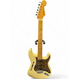 Used Fender Eric Johnson Thinline Stratocaster Vintage White Hollow Body Electric Guitar